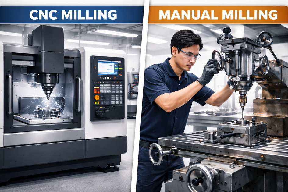 CNC-frezen versus. Handmatig frezen: waarom automatisering belangrijk is voor precisie